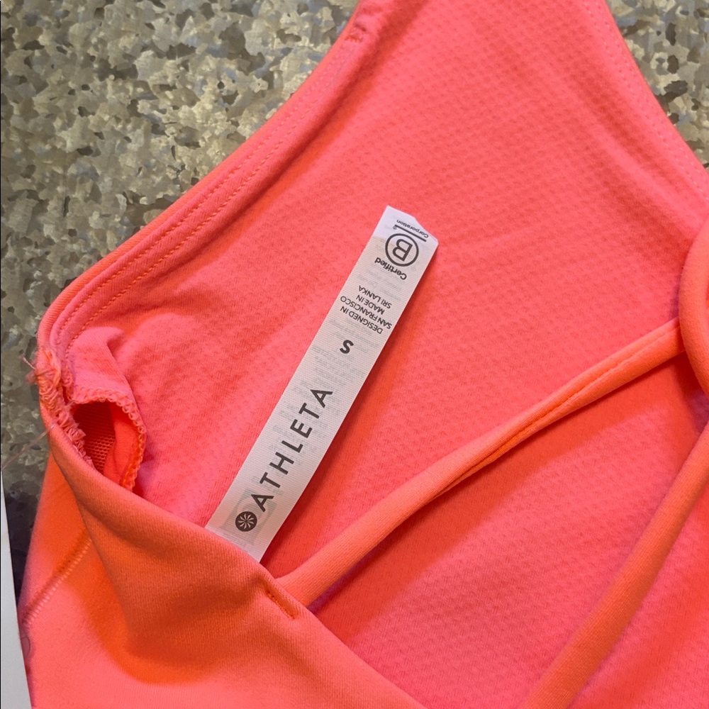 NWT Athleta Women’s Size A-C Peach Solace Sports Bra MSRP $49 - Picture 5 of 5